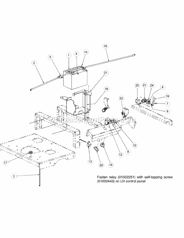 Electrical Assembly Kohler Diagram and Parts List for M60-KH 53CB5BDX750 Cub Cadet Sprayer